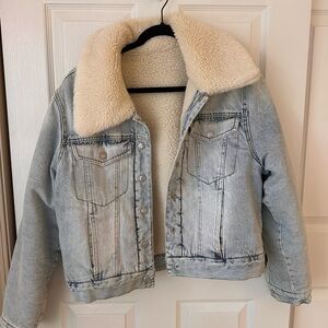 Denim Jean Jacket- sherpa lined